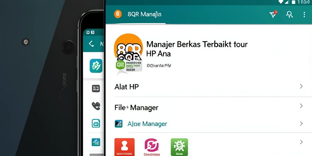 Tampilan antarmuka 8QR menunjukkan cara mudah mengelola berkas dengan cepat.