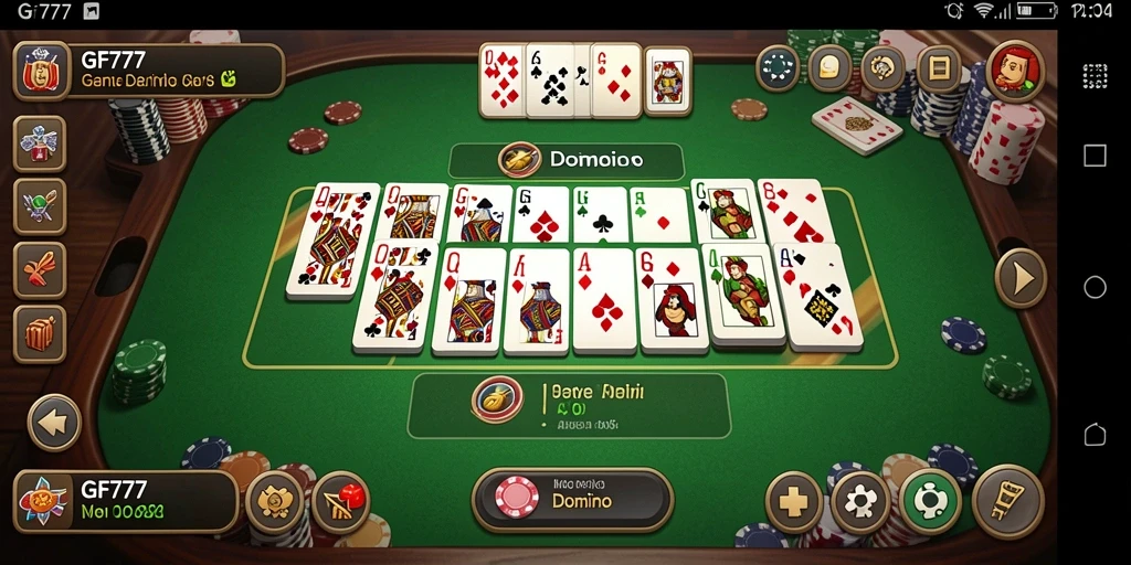 Antarmuka GF777 dengan permainan Domino yang intuitif dan menarik.