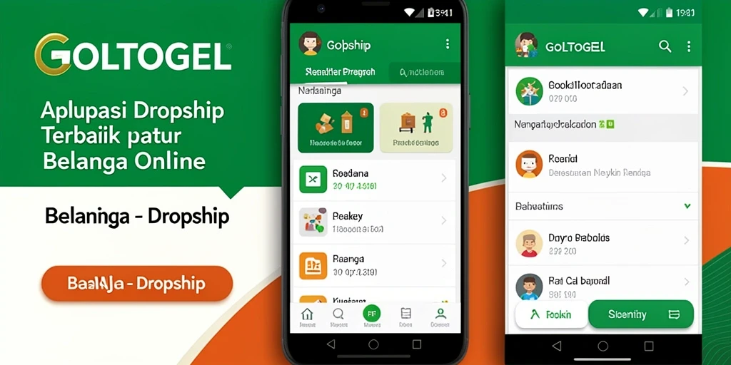 Antarmuka GOLTOGEL yang sederhana dan fungsional untuk berbelanja.