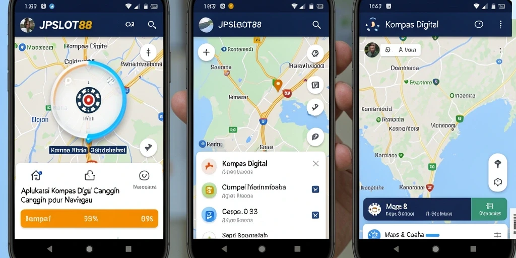 Antarmuka JPSLOT88 yang menampilkan fungsi Kompas Digital dengan jelas.