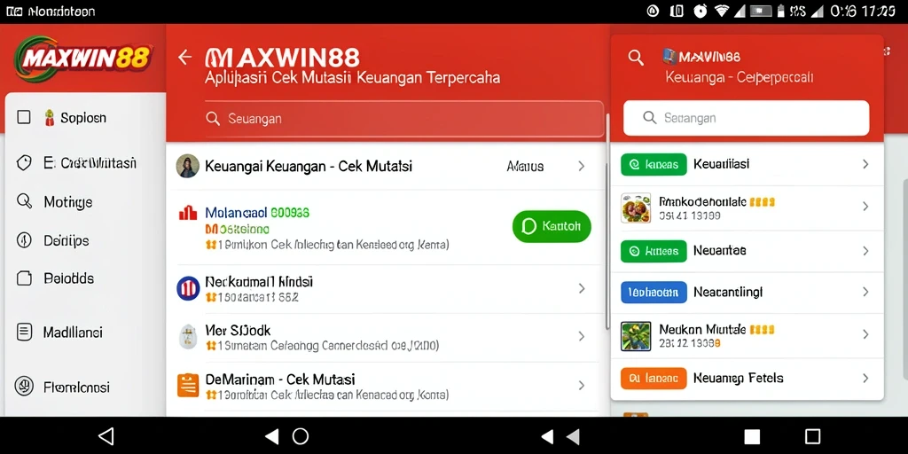 Tampilan antarmuka MAXWIN88 yang intuitif untuk cek mutasi keuangan.
