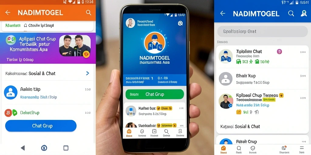 Antarmuka modern dan fungsional dari NADIMTOGEL untuk Chat Grup.