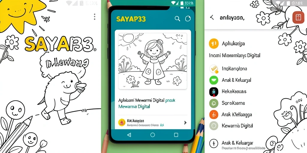Tampilan antarmuka SAYAP33 yang menarik untuk Mewarnai Digital.