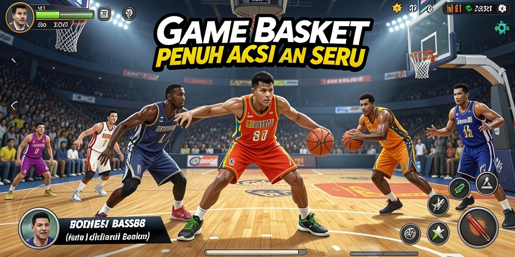 Screenshot TO288 menampilkan tampilan laga bola basket yang seru.