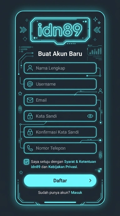 Panduan Registrasi Akun idn89 untuk Android