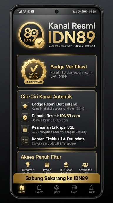 Halaman Resmi Kanal idn89 untuk Pengguna Android